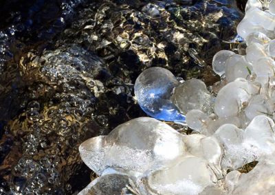 Burbuja de hielo azul